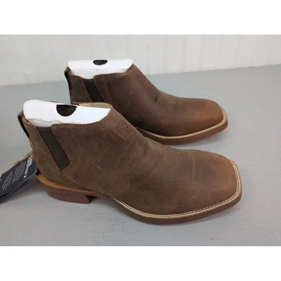 Twisted Tech X Chelsea Boots MXTR008 Rust Brown Size 7D Square Toe 4Western NOB